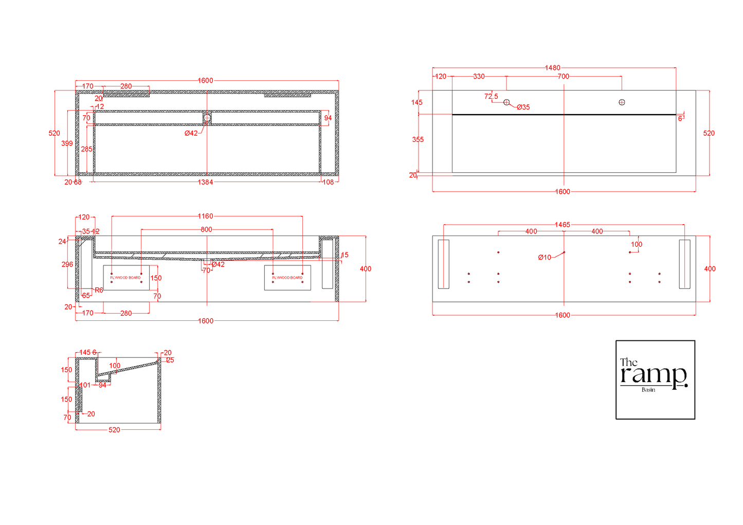 The Ramp Basin - Ramp D-Airblade 400 - 1800mm